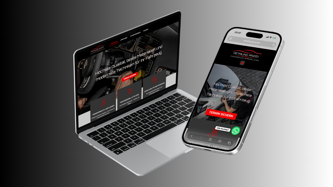 Detailing Pazzo Referenz Fahrzeugveredelung Website Google Ads